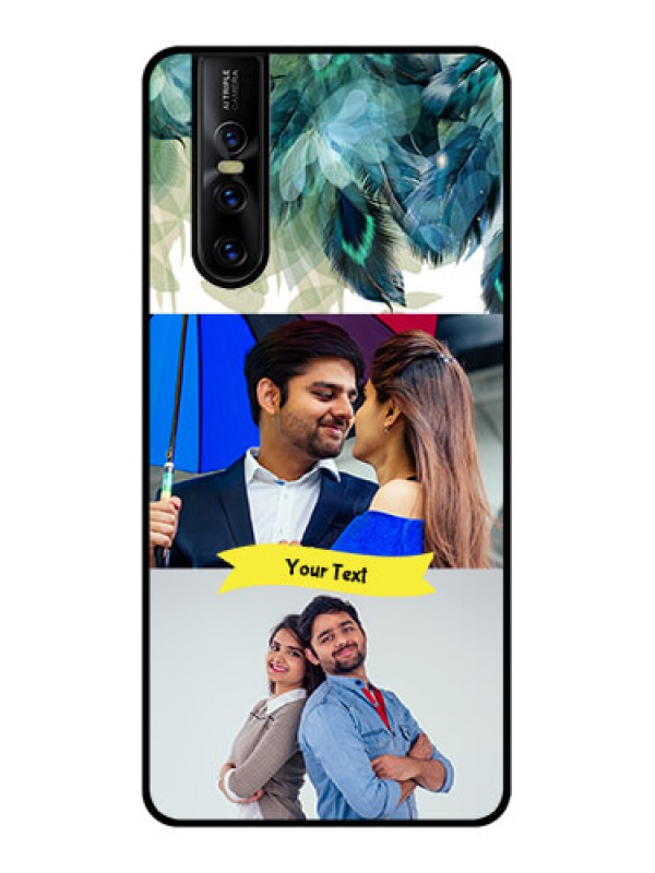 Custom Vivo V15 Pro Custom Metal Phone CaseImage With Boho Peacock Feather Design