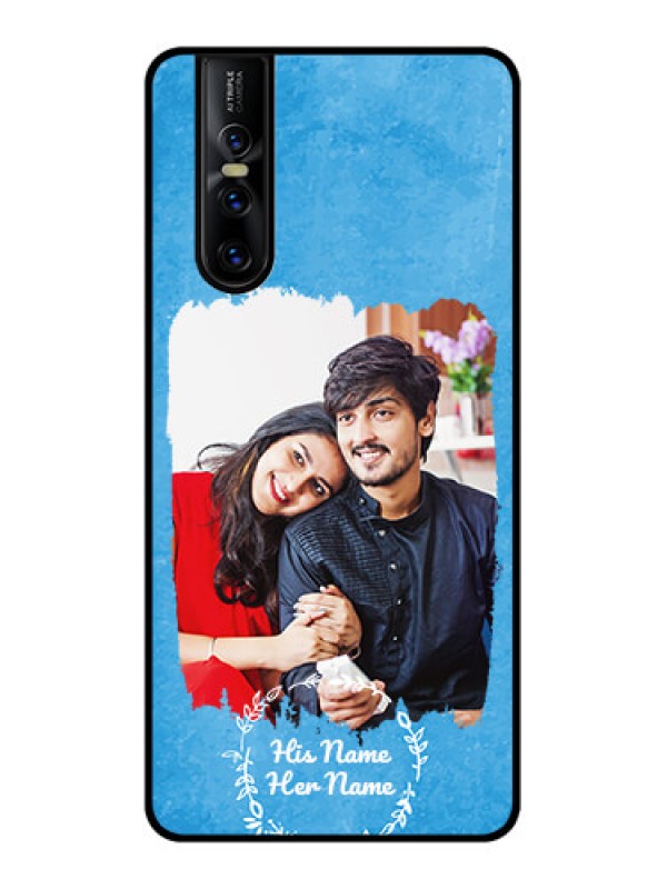 Custom Vivo V15 Pro Custom Metal Phone CaseBlue Color Vintage Design