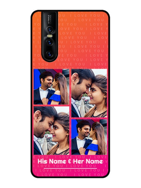Custom Vivo V15 Pro Custom Metal Phone CaseI Love You Pink Design