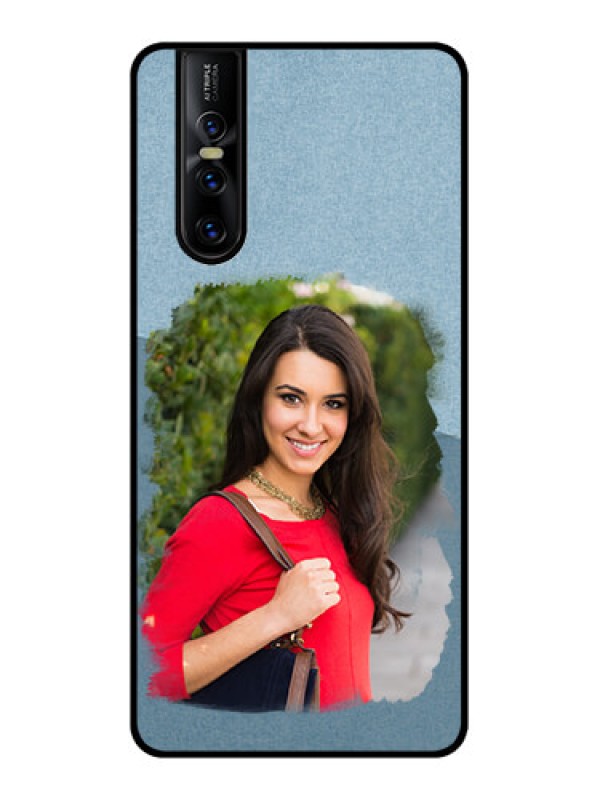 Custom Vivo V15 Pro Custom Metal Phone CaseGrunge Line Art Design