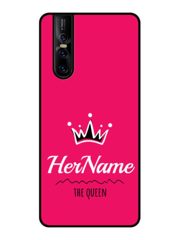 Custom Vivo V15 Pro Custom Metal Phone CaseQueen With Name Design