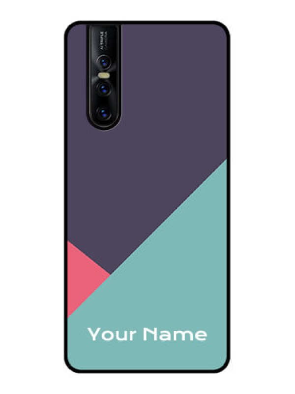 Custom Vivo V15 Pro Custom Metal Phone CaseTri Color Abstract Design