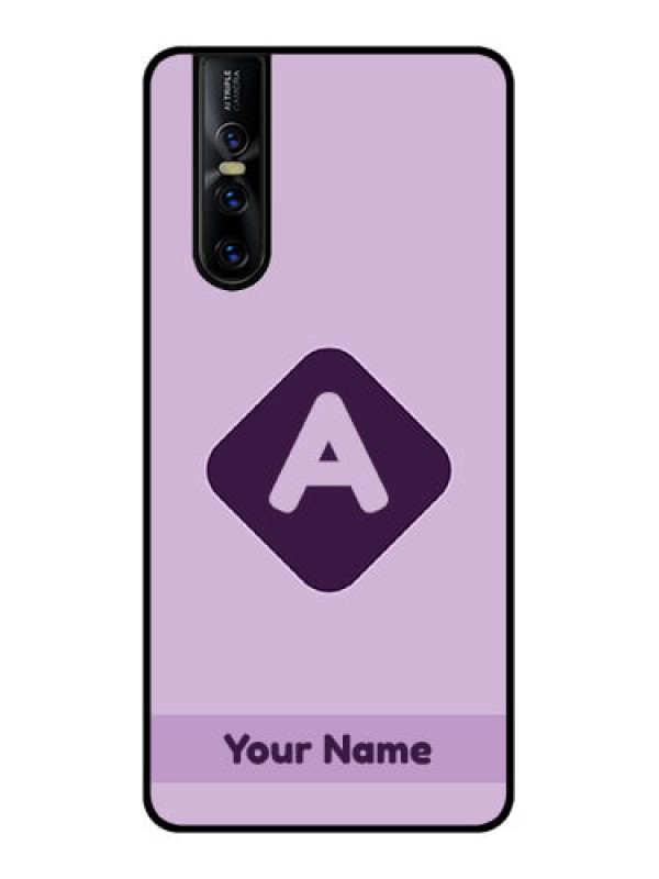Custom Vivo V15 Pro Custom Metal Phone CaseCustom Letter In Curved Badge Design