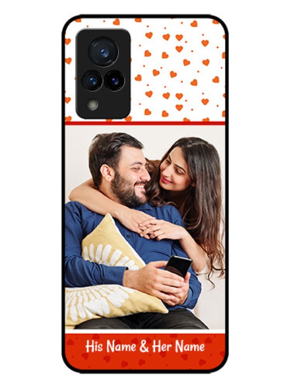 Custom Vivo V21 5G Custom Metal Phone CaseOrange Love Symbol Design