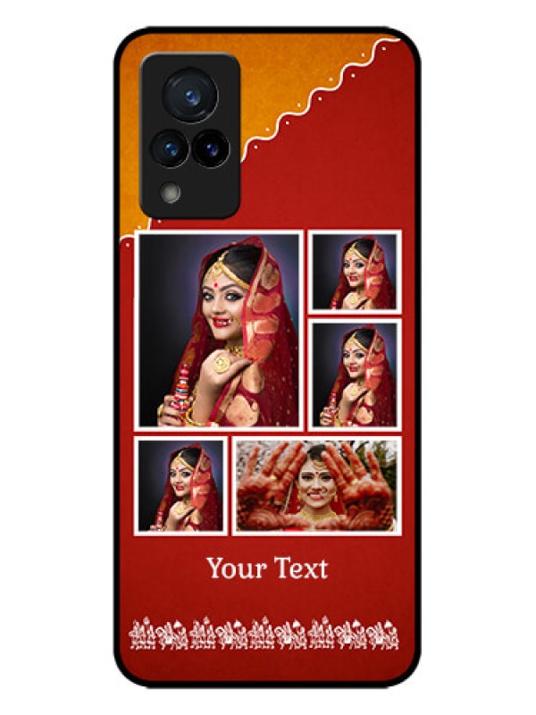 Custom Vivo V21 5G Custom Metal Phone CaseWedding Pic Upload Design