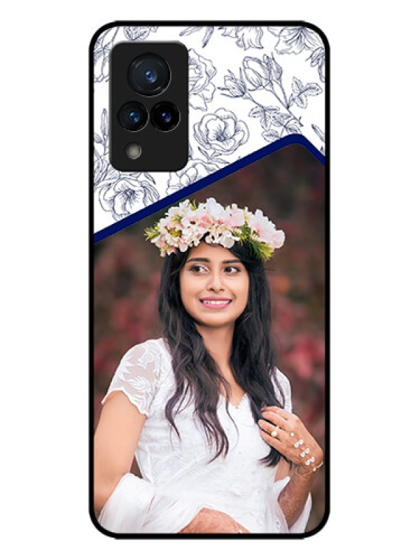 Custom Vivo V21 5G Custom Metal Phone CaseClassy Floral Design