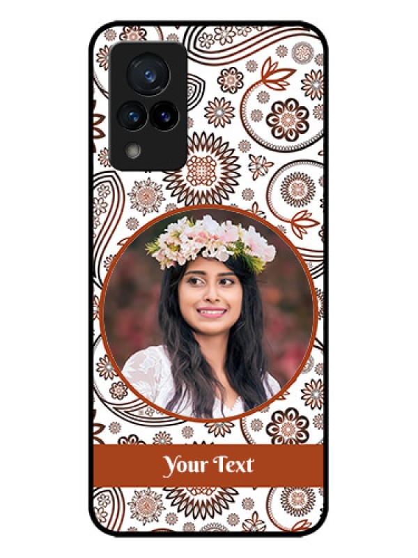 Custom Vivo V21 5G Custom Metal Phone CaseAbstract Flower Design
