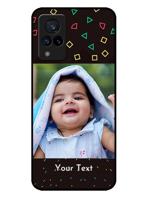 Custom Vivo V21 5G Custom Metal Phone CaseWith Confetti Birthday Design