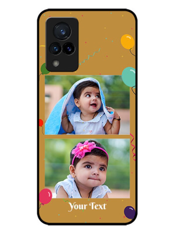 Custom Vivo V21 5G Custom Metal Phone CaseImage Holder With Birthday Celebrations Design