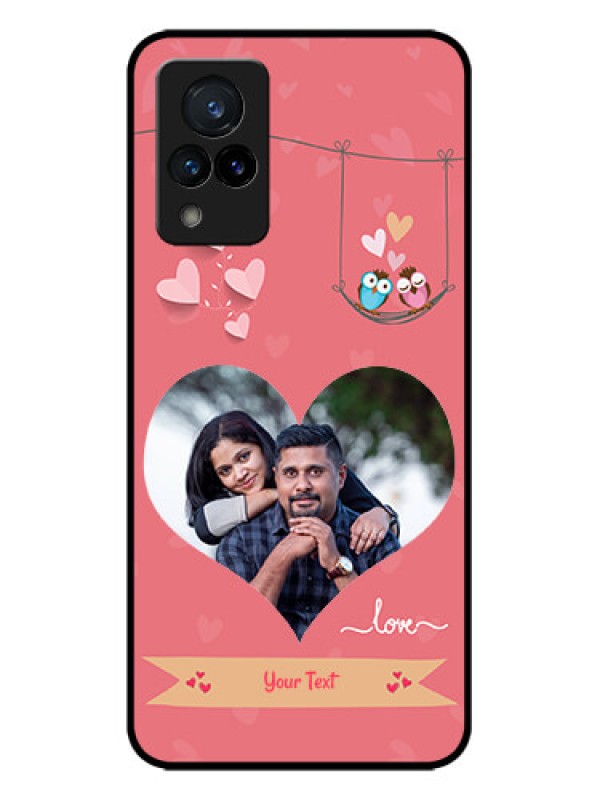 Custom Vivo V21 5G Custom Metal Phone CasePeach Color Love Design