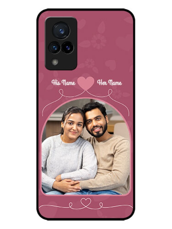 Custom Vivo V21 5G Custom Metal Phone CaseLove Floral Design