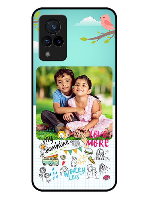 Custom Vivo V21 5G Custom Metal Phone CaseDoodle Love Design
