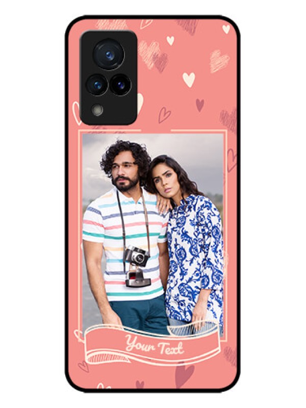 Custom Vivo V21 5G Custom Metal Phone CaseLove Doodle Art Design