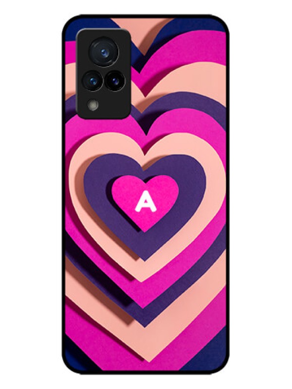 Custom Vivo V21 5G Custom Metal Phone CaseCute Heart Pattern Design