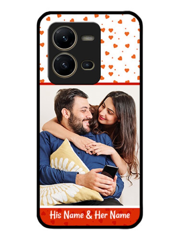 Custom Vivo V25 5G Custom Metal Phone CaseOrange Love Symbol Design
