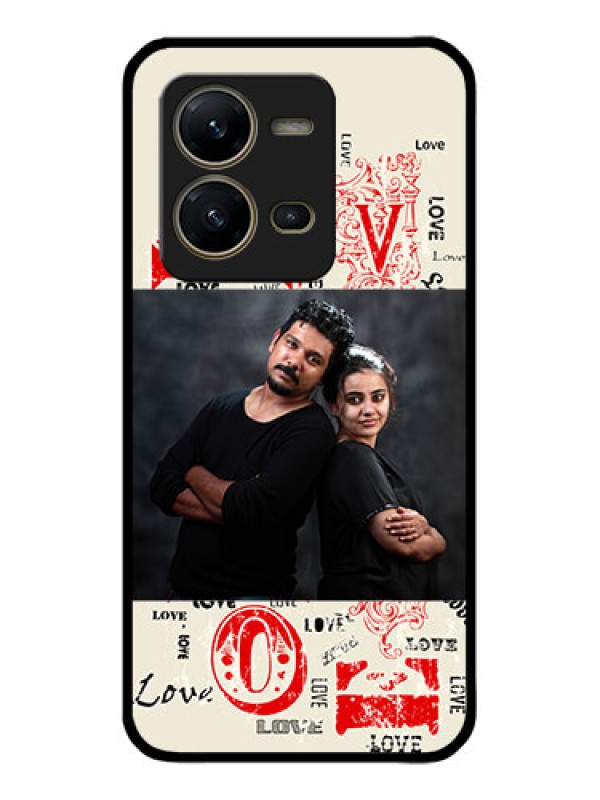 Custom Vivo V25 5G Custom Metal Phone CaseTrendy Love Design Case