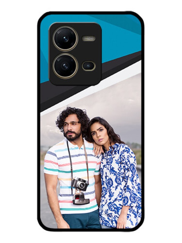 Custom Vivo V25 5G Custom Metal Phone CaseSimple Pattern Photo Upload Design