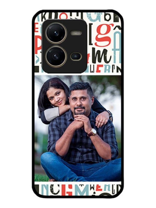 Custom Vivo V25 5G Custom Metal Phone CaseAlphabet Design