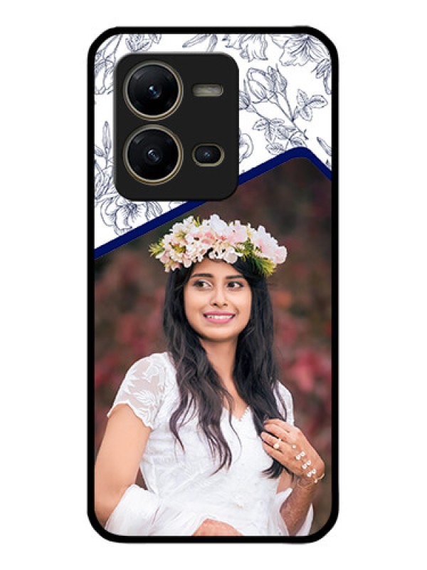 Custom Vivo V25 5G Custom Metal Phone CaseClassy Floral Design