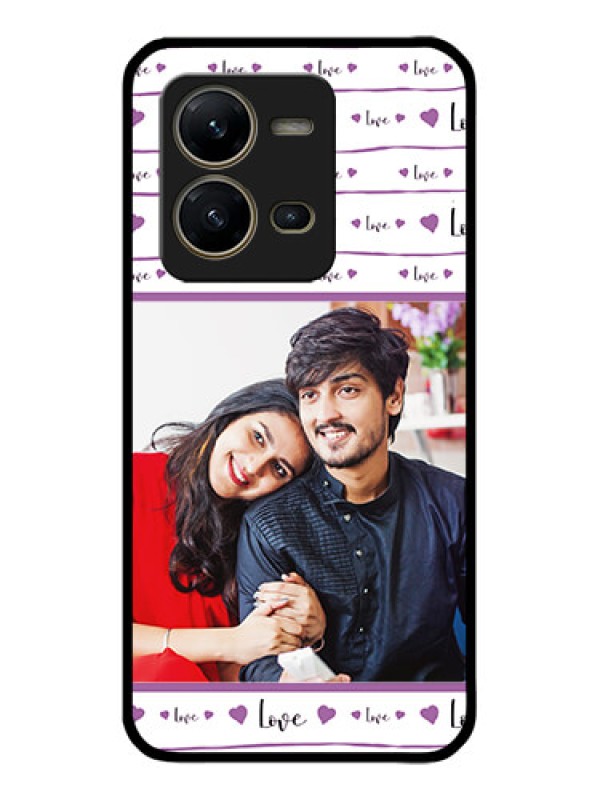 Custom Vivo V25 5G Custom Metal Phone CaseCouples Heart Design