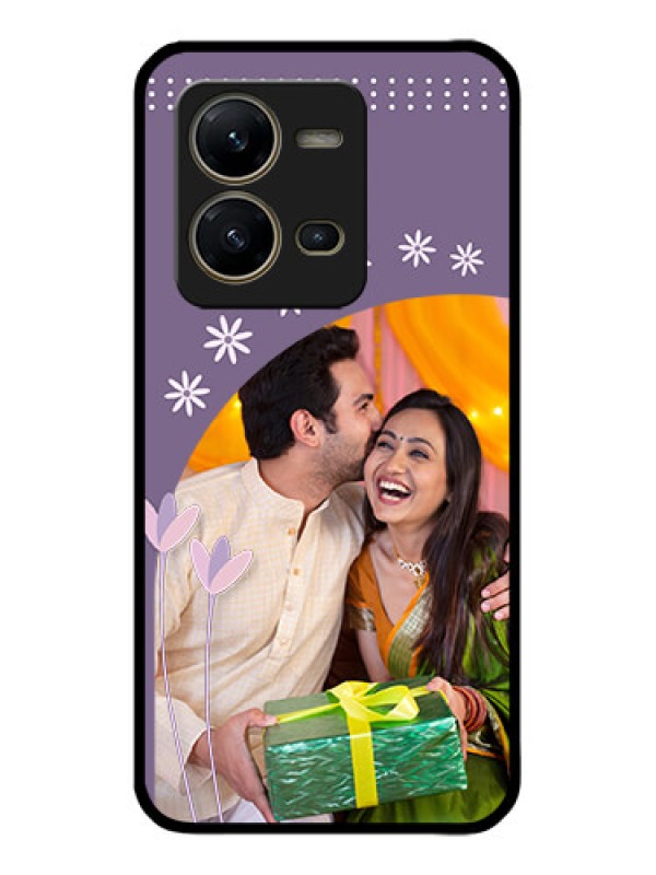 Custom Vivo V25 5G Custom Metal Phone CaseLavender Flowers Design