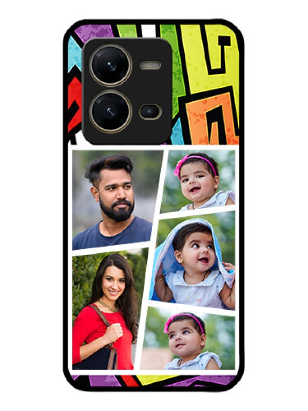 Custom Vivo V25 5G Custom Metal Phone CaseGraffiti Pattern Design