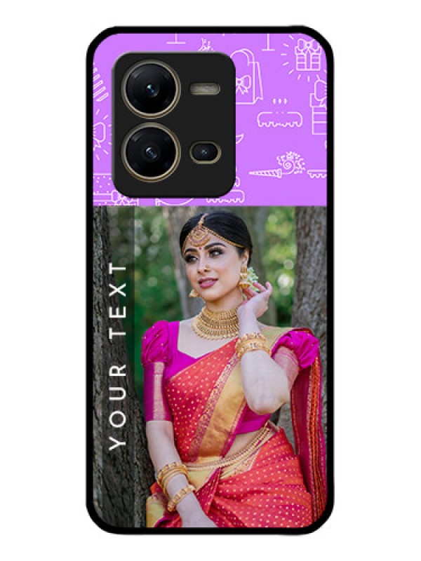 Custom Vivo V25 5G Custom Metal Phone CaseBirthday Icons Design