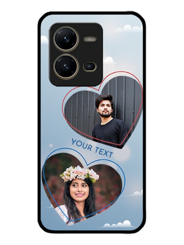 Custom Vivo V25 5G Custom Metal Phone CaseBlue Color Couple Design