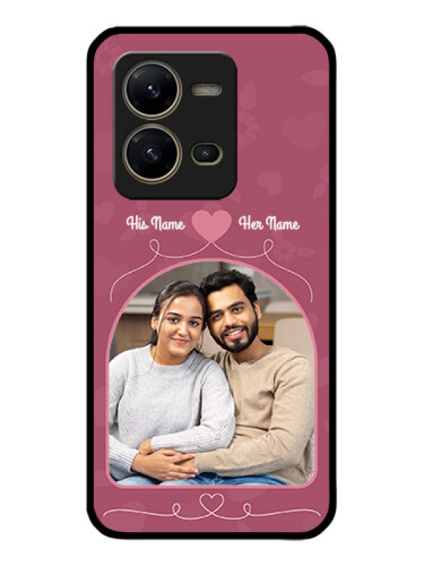 Custom Vivo V25 5G Custom Metal Phone CaseLove Floral Design
