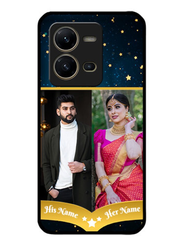 Custom Vivo V25 5G Custom Metal Phone CaseGalaxy Stars Backdrop Design