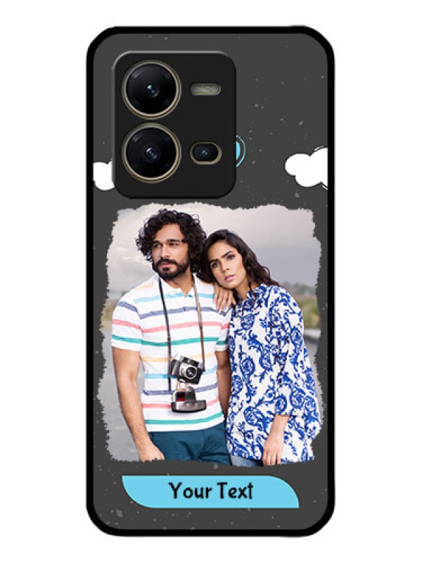 Custom Vivo V25 5G Custom Metal Phone CaseSplashes With Love Doodles Design