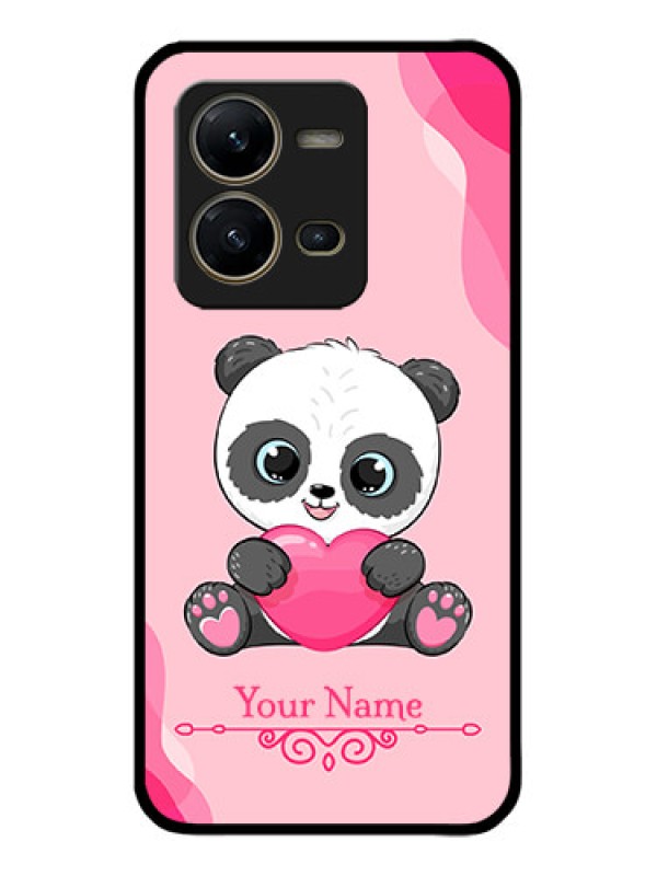 Custom Vivo V25 5G Custom Metal Phone CaseCute Panda Design