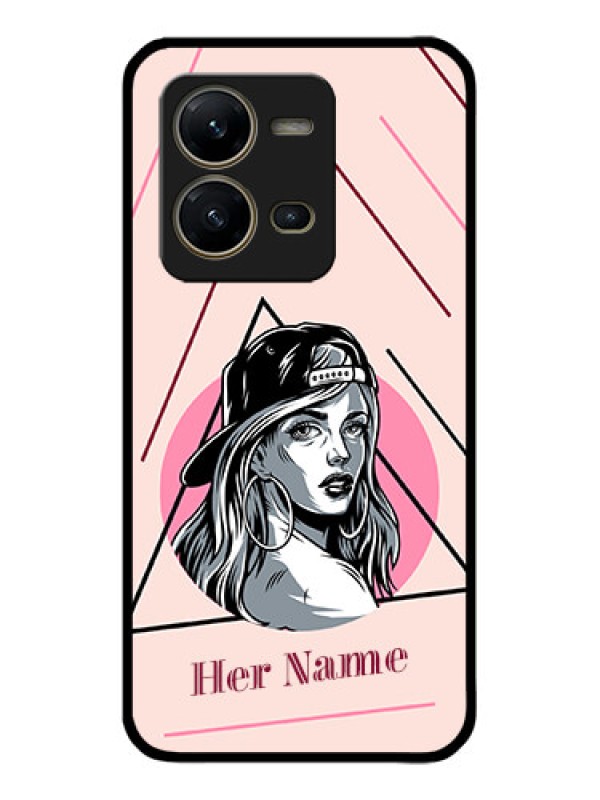 Custom Vivo V25 5G Custom Metal Phone CaseRockstar Girl Design