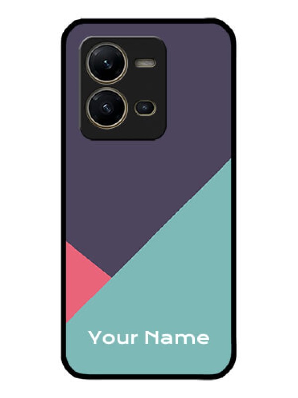 Custom Vivo V25 5G Custom Metal Phone CaseTri Color Abstract Design