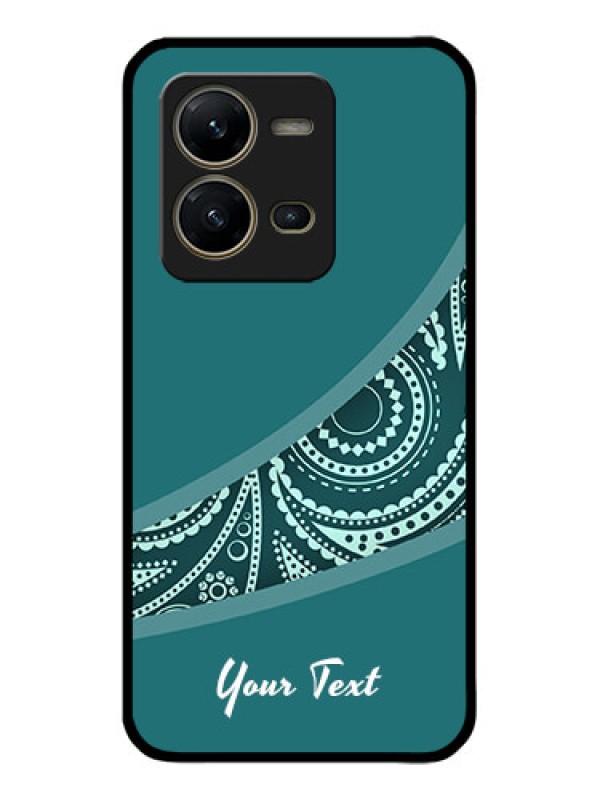 Custom Vivo V25 5G Custom Metal Phone CaseSemi Visible Floral Design