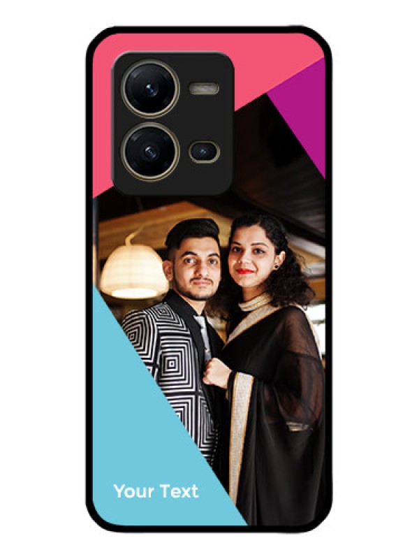 Custom Vivo V25 5G Custom Metal Phone CaseStacked Triple Colour Design