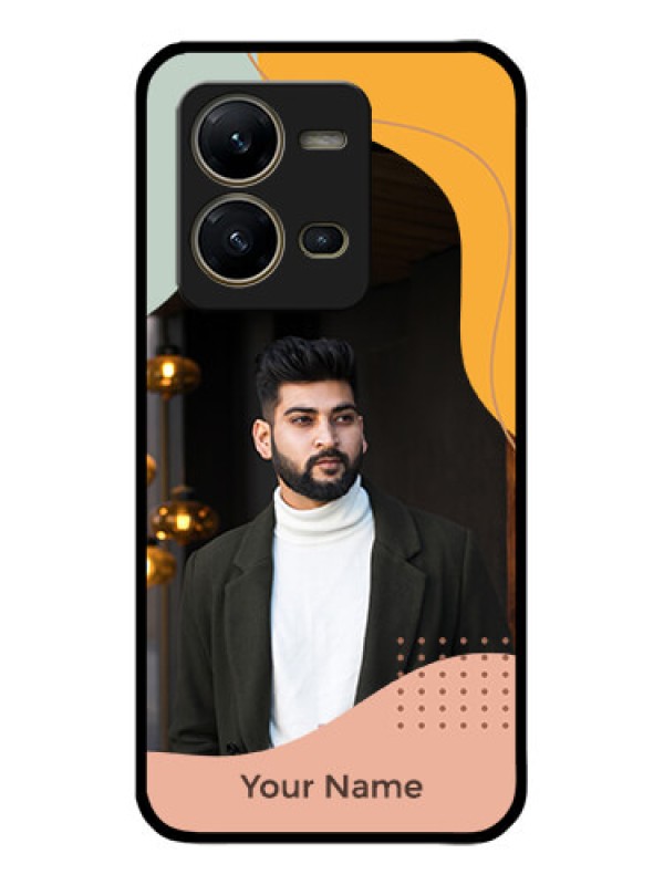 Custom Vivo V25 5G Custom Metal Phone CaseTri - Coloured Overlay Design