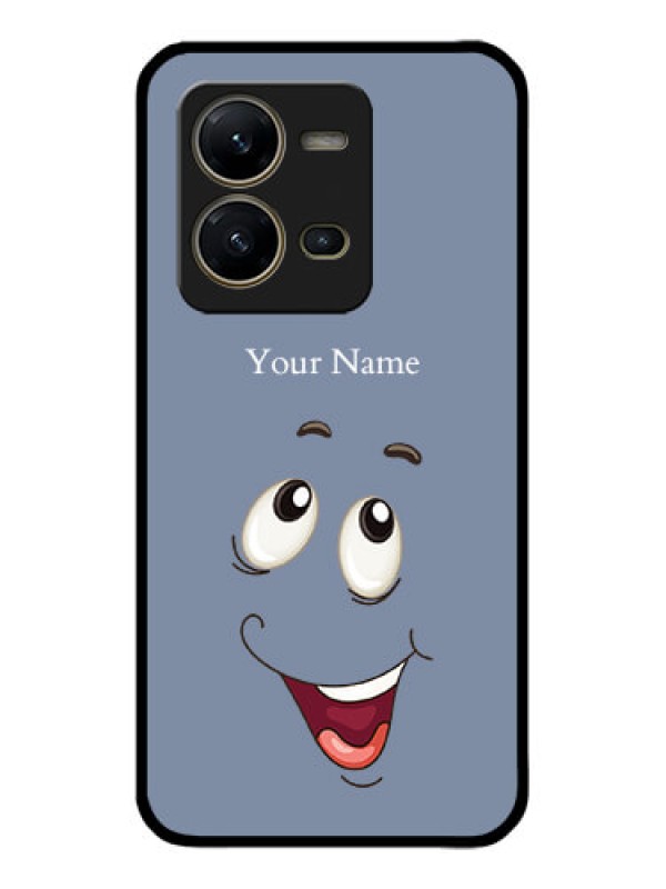 Custom Vivo V25 5G Custom Metal Phone CaseLaughing Cartoon Face Design