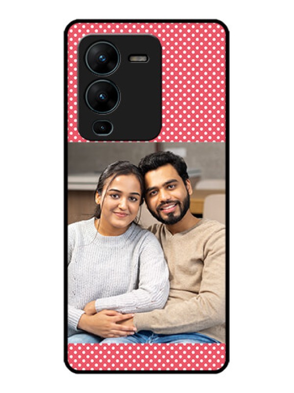 Custom Vivo V25 Pro 5G Custom Metal Phone CaseWhite Dotted Design