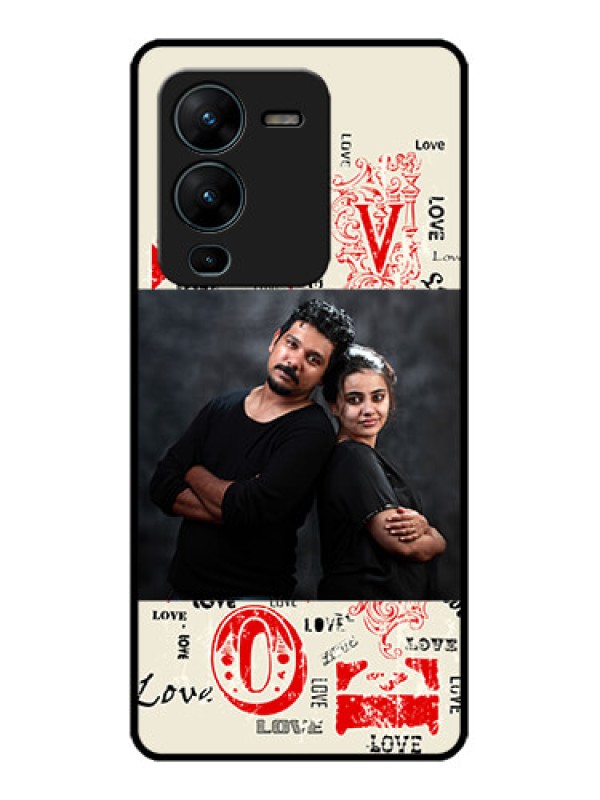 Custom Vivo V25 Pro 5G Custom Metal Phone CaseTrendy Love Design Case