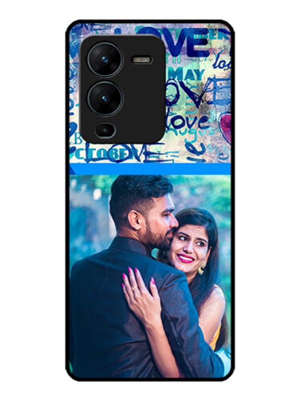 Custom Vivo V25 Pro 5G Custom Metal Phone CaseColorful Love Design