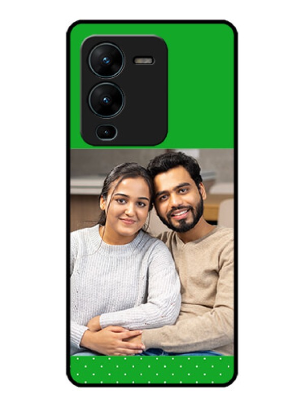 Custom Vivo V25 Pro 5G Custom Metal Phone CaseGreen Pattern Design