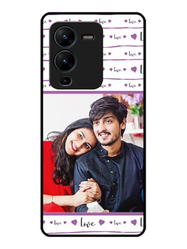 Custom Vivo V25 Pro 5G Custom Metal Phone CaseCouples Heart Design