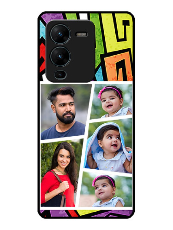 Custom Vivo V25 Pro 5G Custom Metal Phone CaseGraffiti Pattern Design