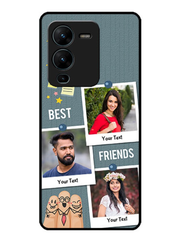 Custom Vivo V25 Pro 5G Custom Metal Phone CaseSticky Frames And Friendship Design
