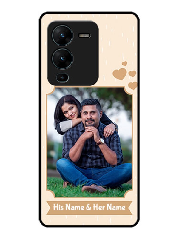 Custom Vivo V25 Pro 5G Custom Metal Phone CaseWith Confetti Love Design
