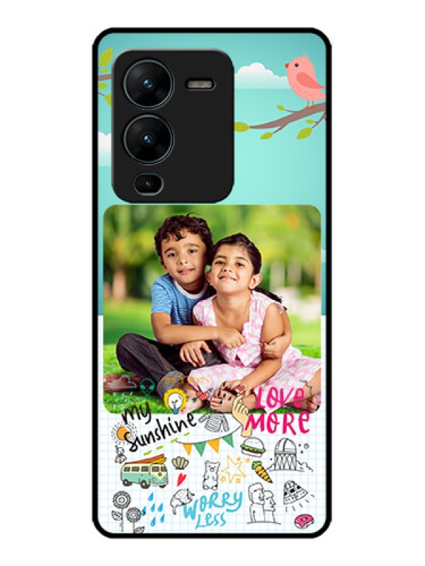 Custom Vivo V25 Pro 5G Custom Metal Phone CaseDoodle Love Design