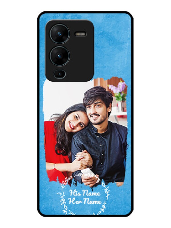 Custom Vivo V25 Pro 5G Custom Metal Phone CaseBlue Color Vintage Design