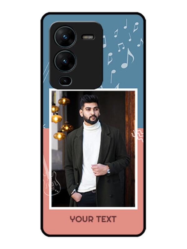 Custom Vivo V25 Pro 5G Custom Metal Phone CaseWith Color Musical Note Design