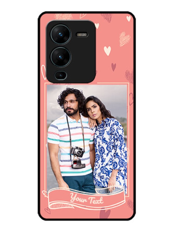 Custom Vivo V25 Pro 5G Custom Metal Phone CaseLove Doodle Art Design